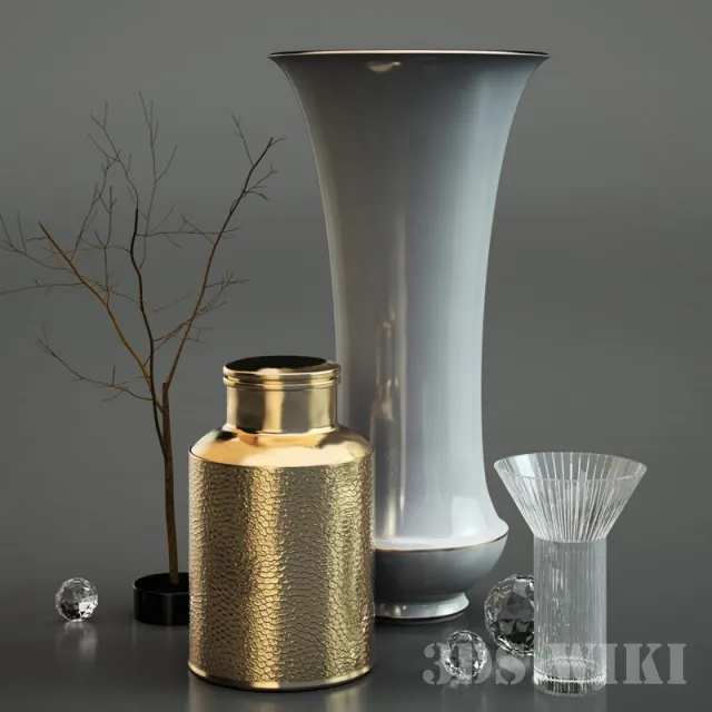 decoration – Luxury decorative vases 3D Model