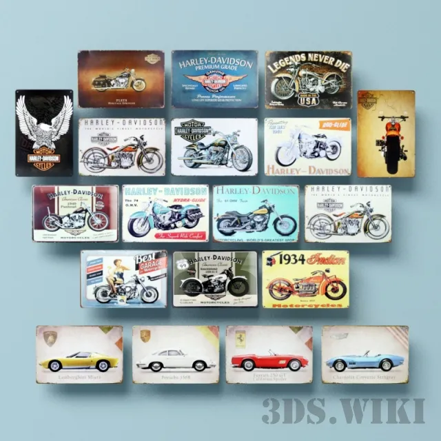 decoration – Metal plates 3D Model