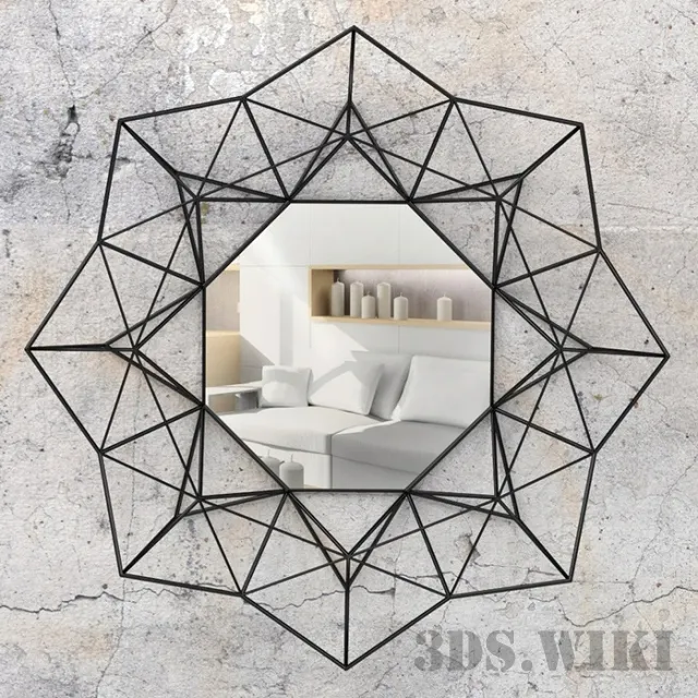 decoration – Mirror ARQDEQ LOFT FLOWER 3D Model