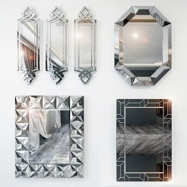 decoration – Mirrors in the Art Deco style 3D Model