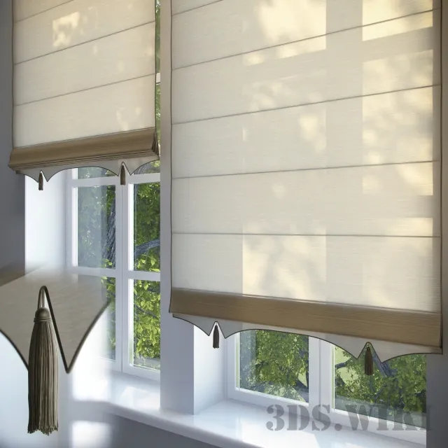 decoration – Modern beautiful roman shades 3D Model decoration – Modern beautiful roman shades 3D Model
