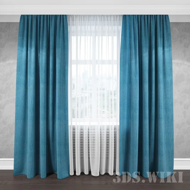 decoration – Modern Blue Curtains 3D Model decoration – Modern Blue Curtains 3D Model