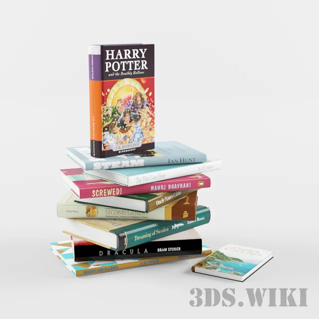 decoration – Modern books in the interior 3D Model decoration – Modern books in the interior 3D Model