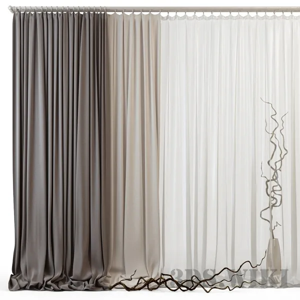 decoration – Modern designer curtain 3D Model decoration – Modern designer curtain 3D Model