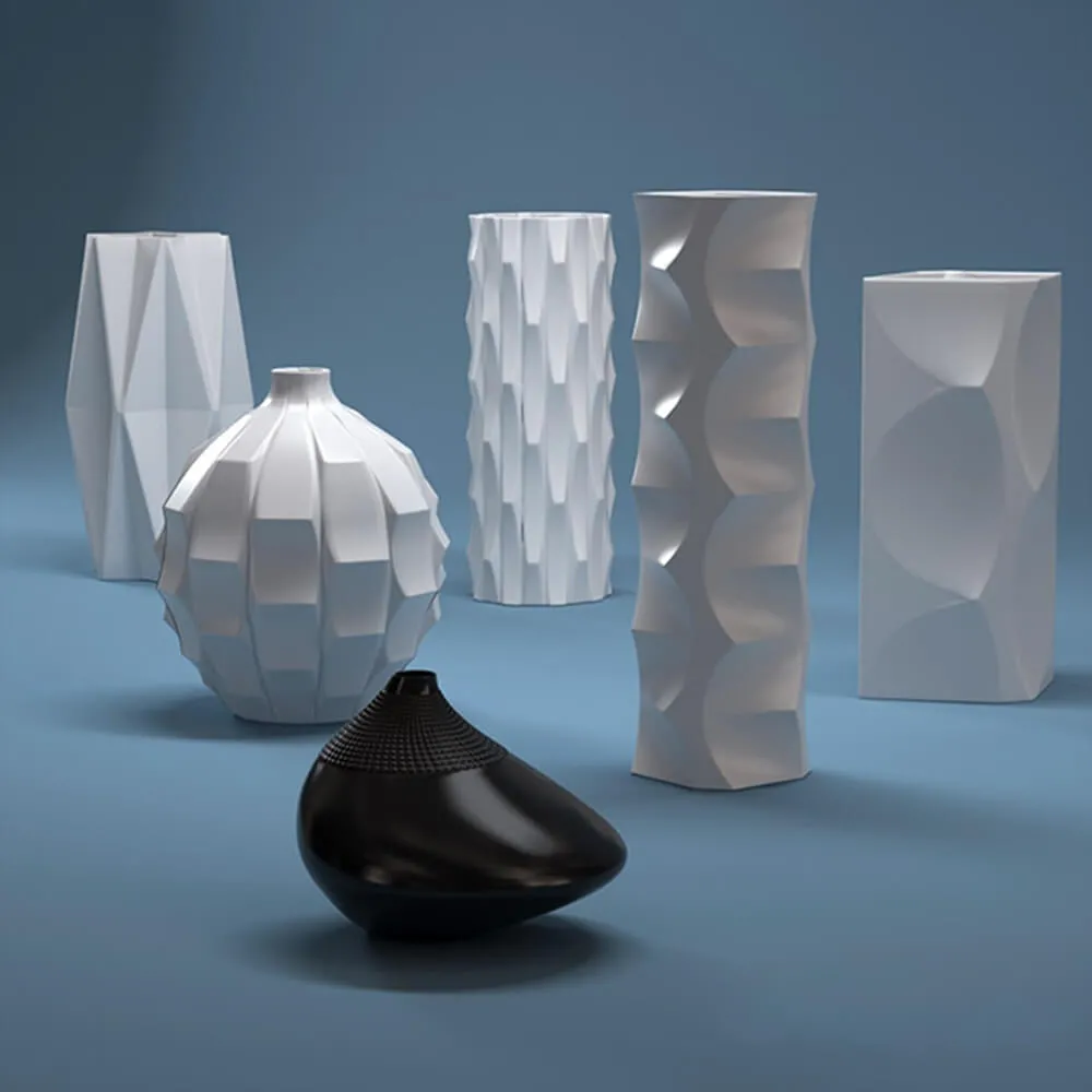 decoration – Modern vases with different shapes 3D Model