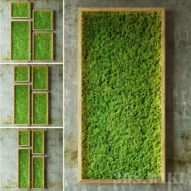 decoration – Moss green walls 3D Model decoration – Moss green walls 3D Model
