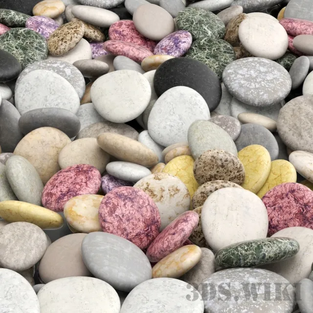 decoration – Multicolored pebbles 3D Model decoration – Multicolored pebbles 3D Model