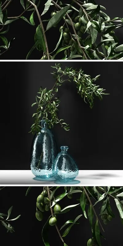 decoration – Olive branch 3D Model decoration – Olive branch 3D Model