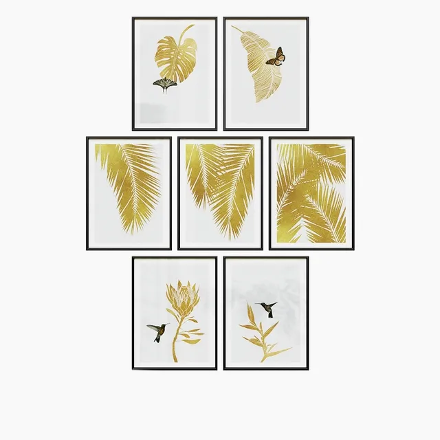decoration – Orara studio Gold leaves 3D Model