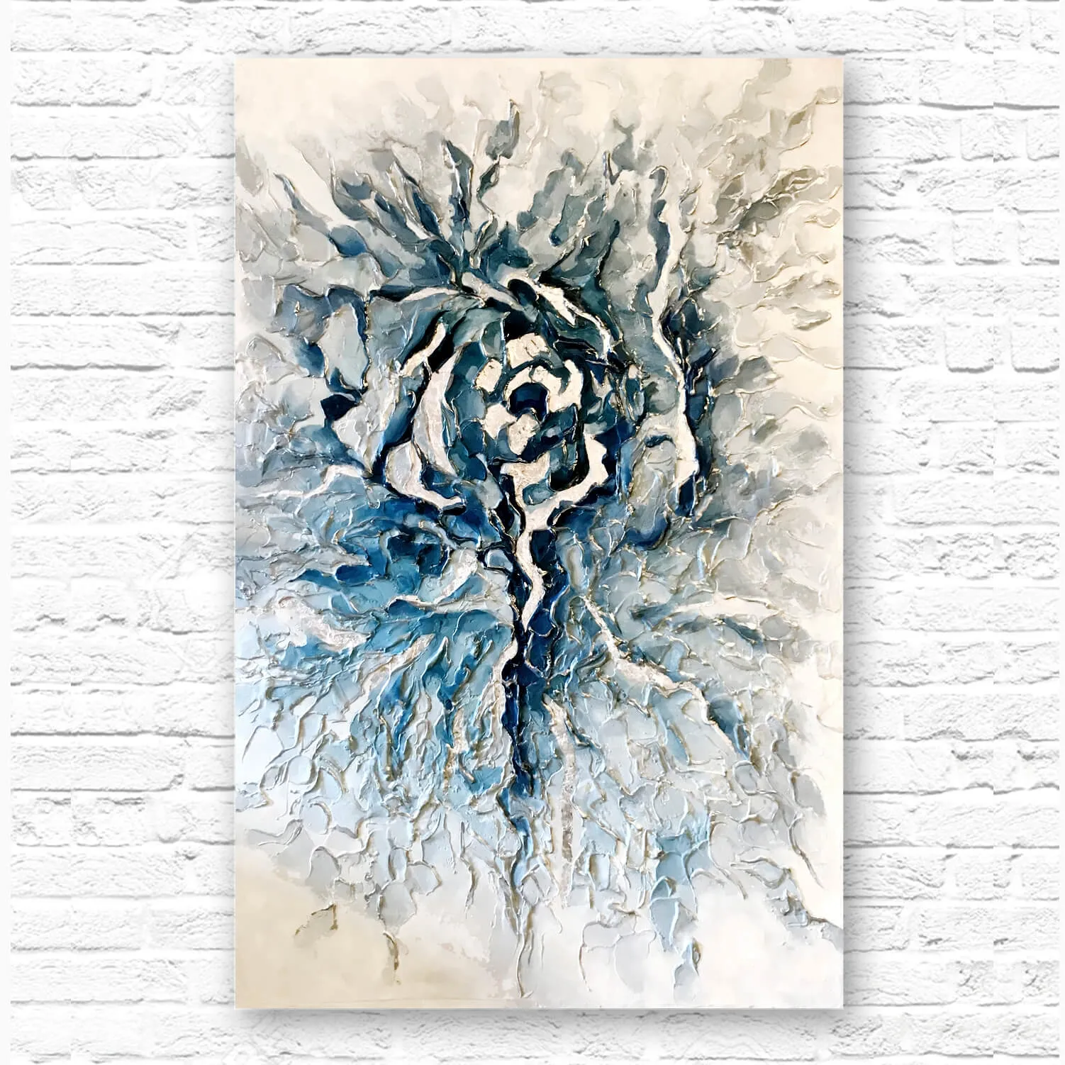 decoration – Painting Abstraction of white and blue 3D Model