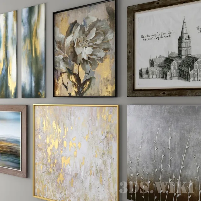 decoration – Paintings with/and without frames 3D Model
