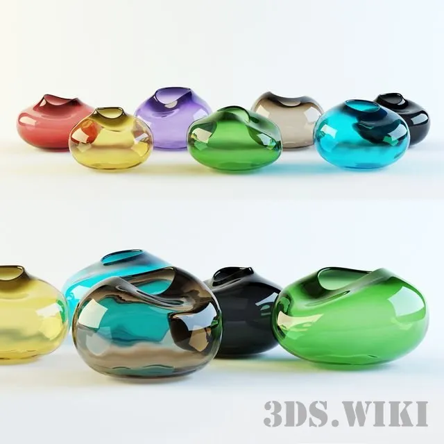 decoration – Pebbles vases 3D Model