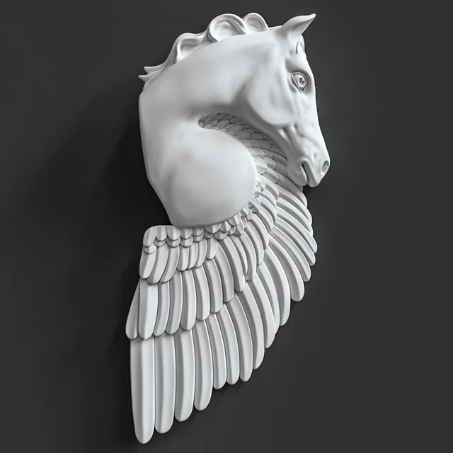 decoration – Pegasus Horse wall sculpture 3D Model decoration – Pegasus Horse wall sculpture 3D Model