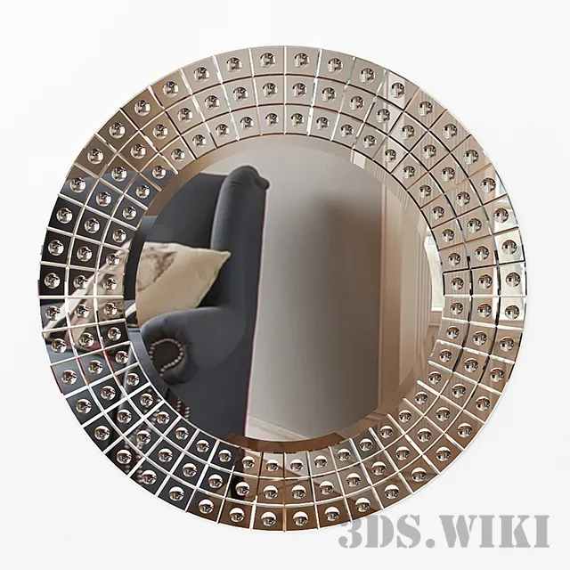 decoration – Penelope round wall mirror 3D Model