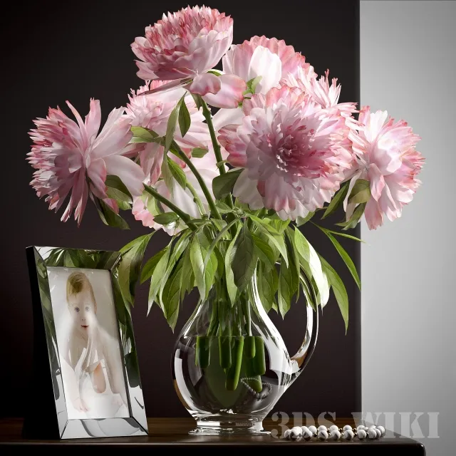 decoration – Peonies flowers 3D Model decoration – Peonies flowers 3D Model
