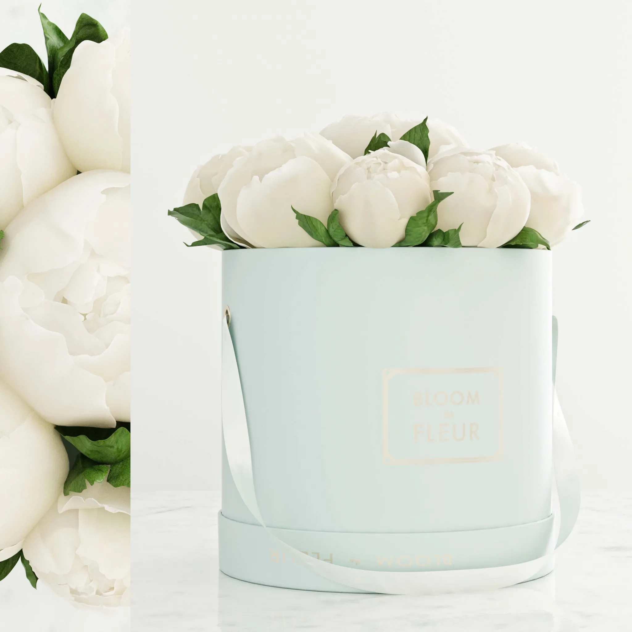 decoration – Peonies in a white box 3D Model decoration – Peonies in a white box 3D Model