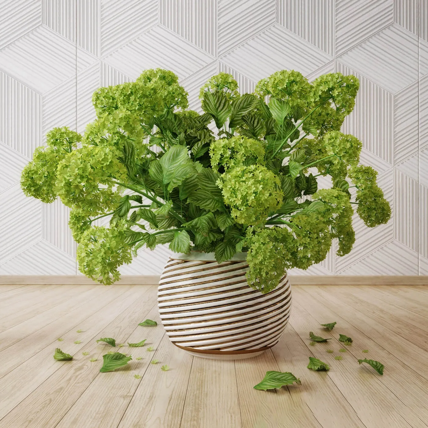 decoration – Petals flower vase golden 3D Model decoration – Petals flower vase golden 3D Model