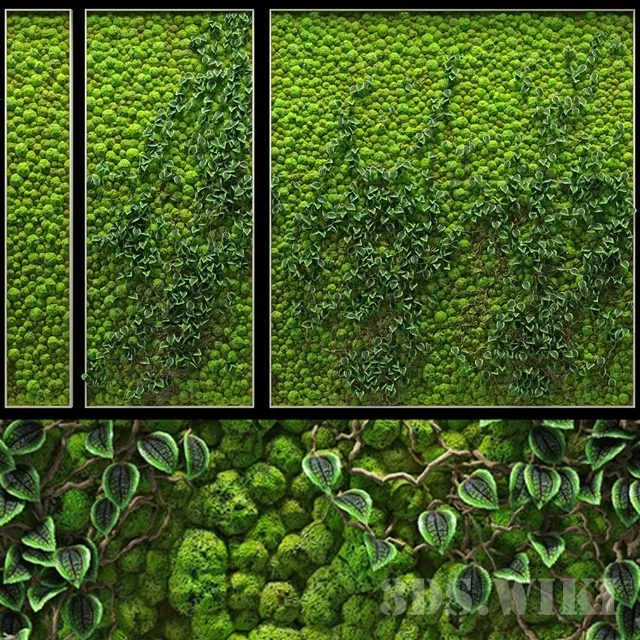 decoration – Phyto-wall from several panels 3D Model decoration – Phyto-wall from several panels 3D Model