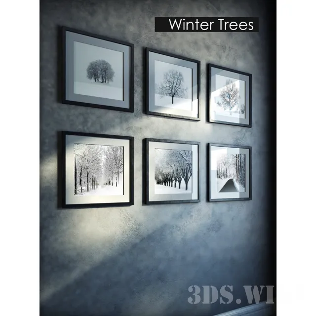 decoration – Pictures – Winter forest 3D Model
