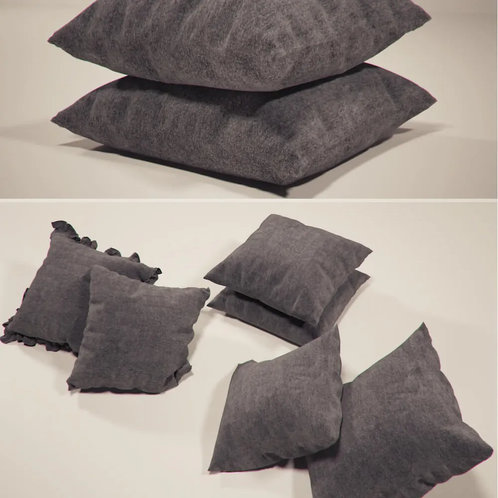 decoration – Pillows with different shapes 3D Model decoration – Pillows with different shapes 3D Model