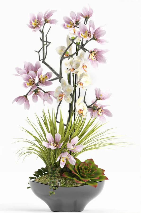 decoration – Pink magnolia in a pot 3D Model