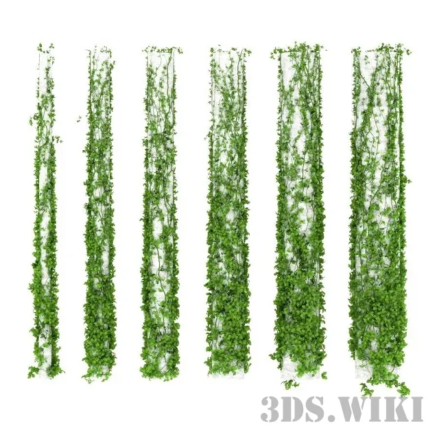 decoration – Plant around columns (6 options) 3D Model