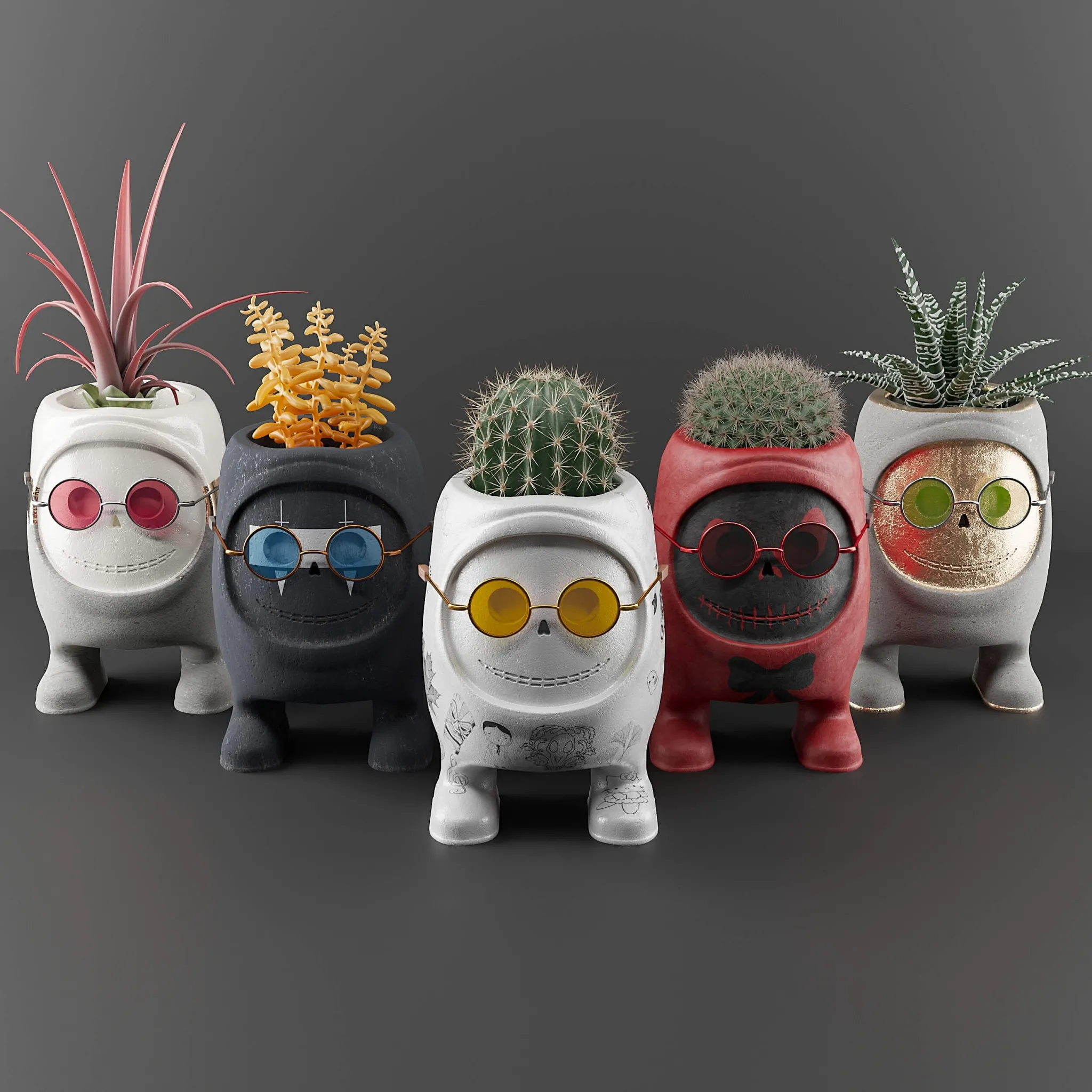 decoration – Plant set in pot 01 3D Model decoration – Plant set in pot 01 3D Model