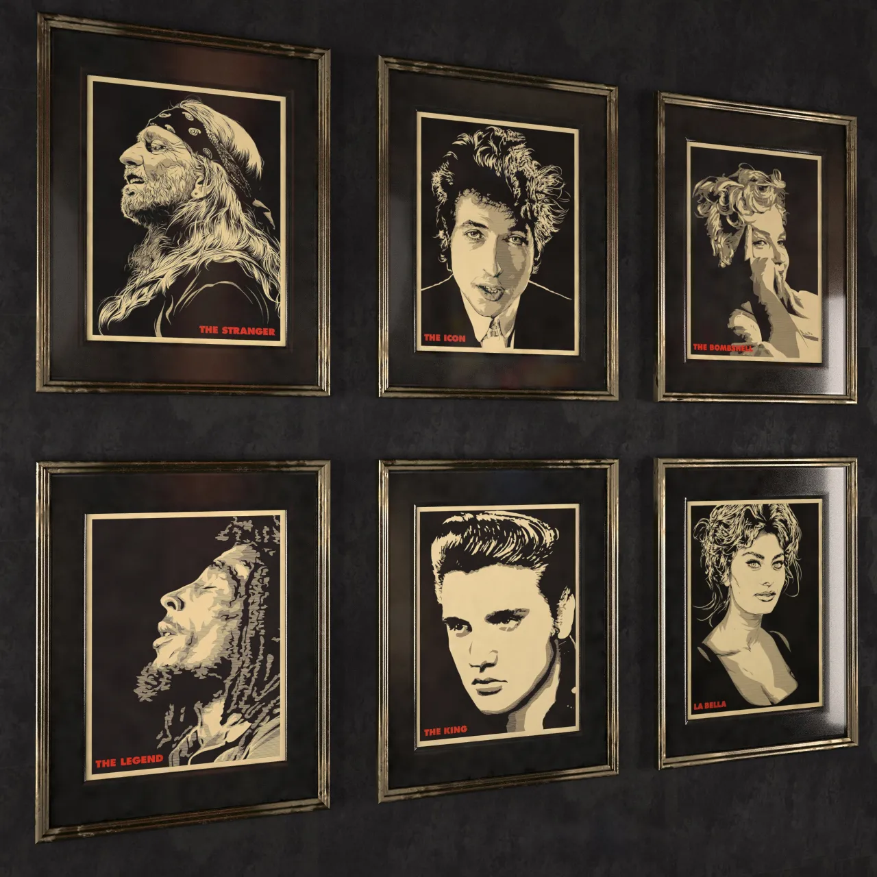 decoration – Posters of stars 01 3D Model