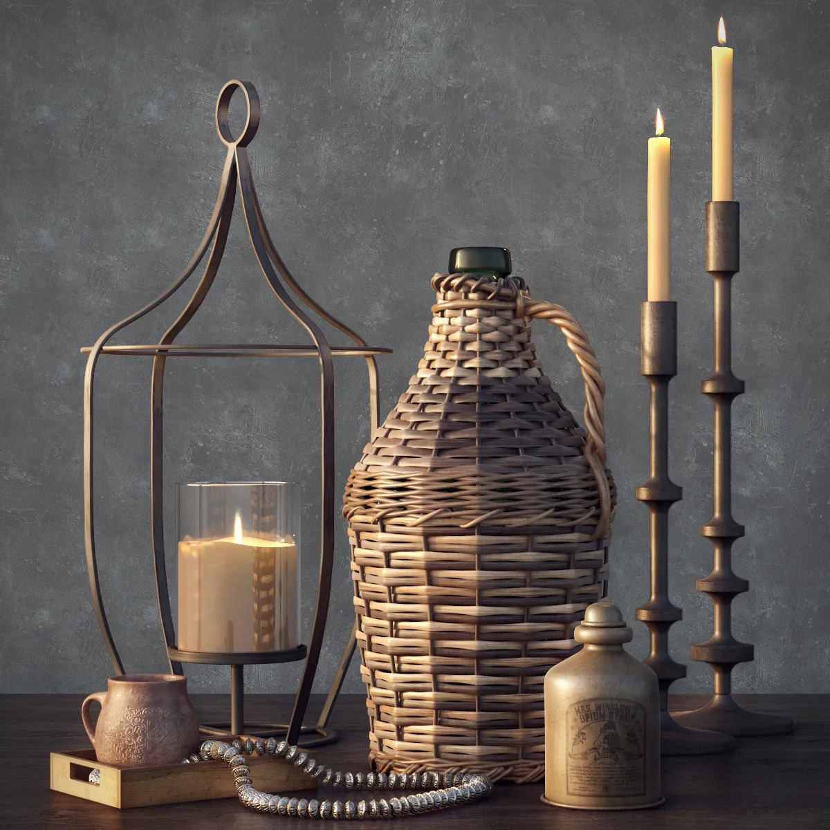 decoration – Pottery Barn decoration set 52 3D Model