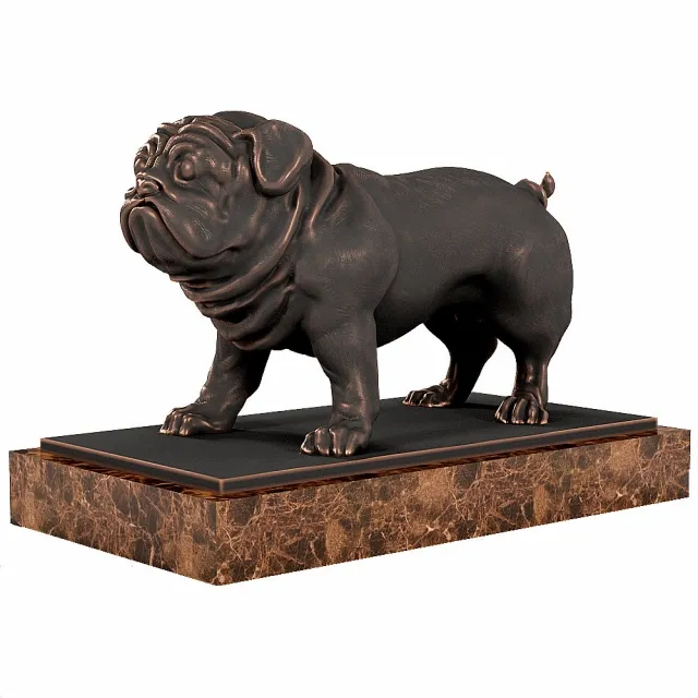 decoration – Pug sculpture 3D Model decoration – Pug sculpture 3D Model
