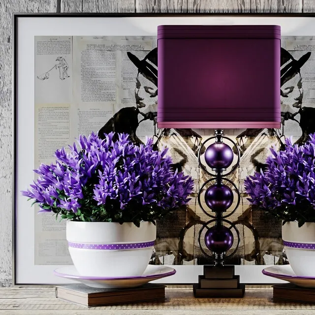 decoration – Purple set 3D Model