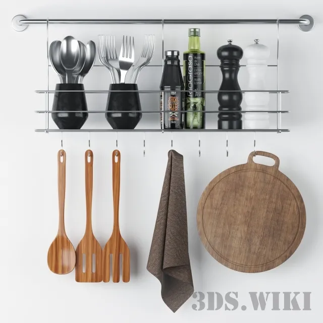 decoration – Railing Kitchen Set 3D Model