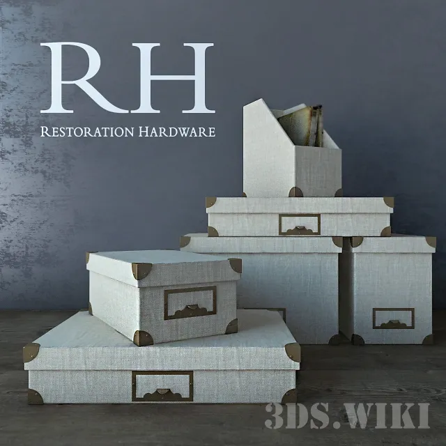 decoration – Restoration Hardware Boxes 3D Model