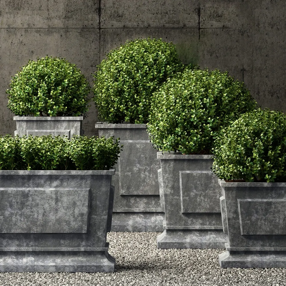 decoration – Restoration Hardware estate zinc paneled planters 3D Model