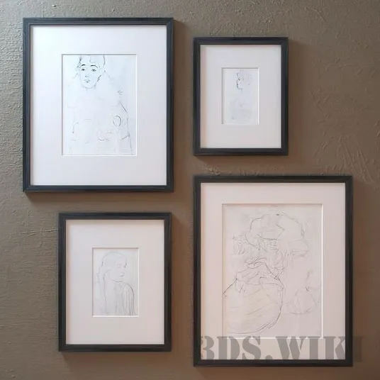 decoration – Restoration Hardware frames 3D Model