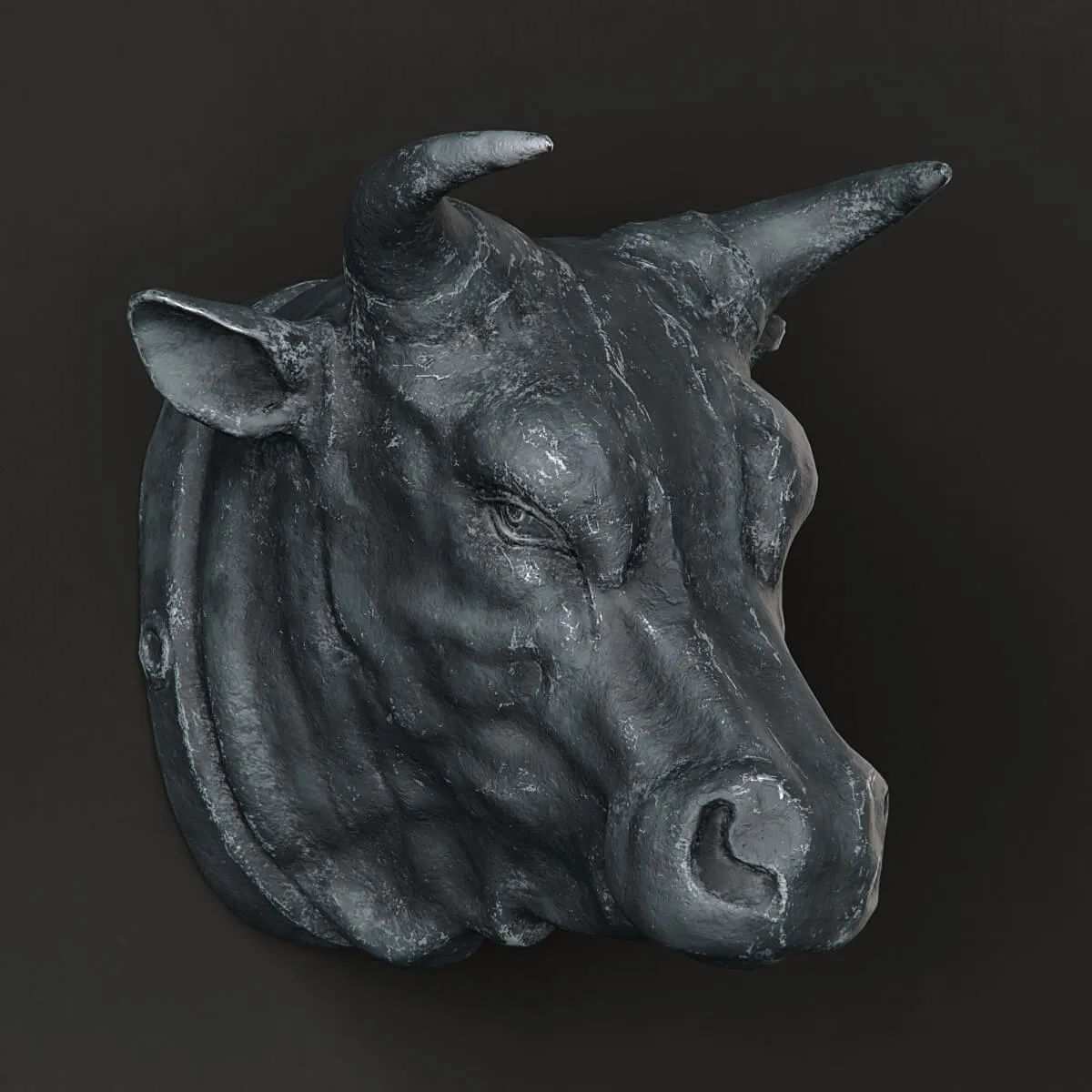 decoration – RH Circa 1900 cast metal bull’s head 3D Model decoration – RH Circa 1900 cast metal bull’s head 3D Model