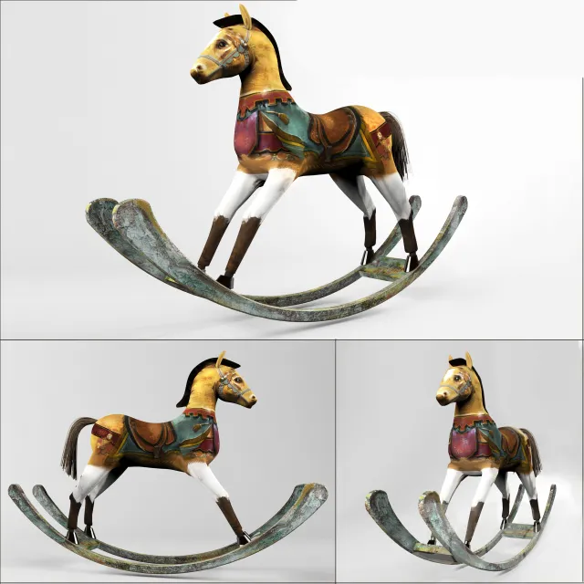 decoration – Rocking horse 2 3D Model decoration – Rocking horse 2 3D Model