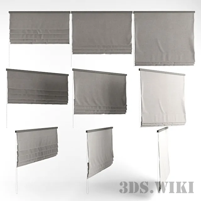 decoration – Roman Blinds in Modern Interior 3D Model decoration – Roman Blinds in Modern Interior 3D Model