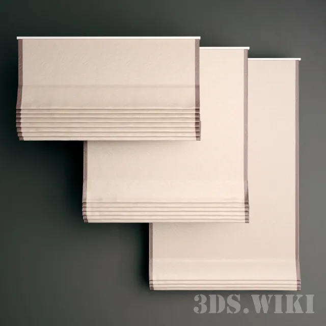 decoration – Roman curtains 3D Model decoration – Roman curtains 3D Model