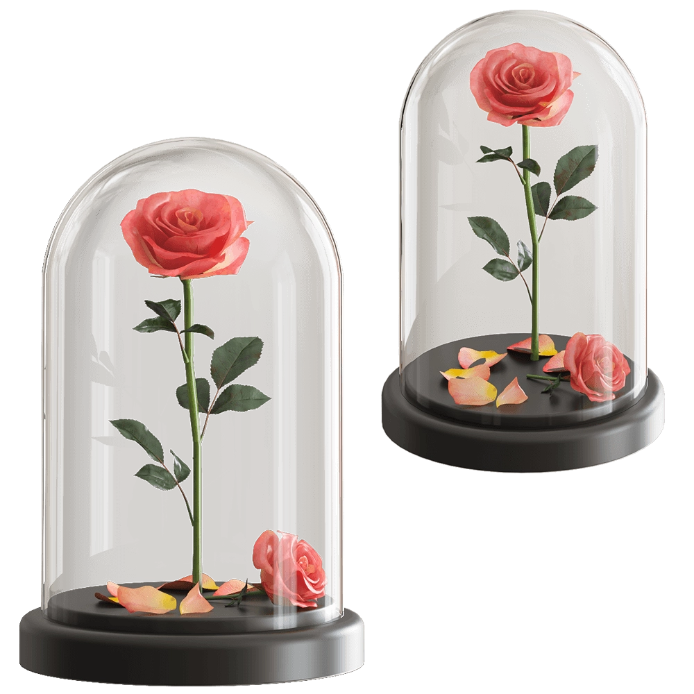 decoration – Rose in a glass 3D Model decoration – Rose in a glass 3D Model