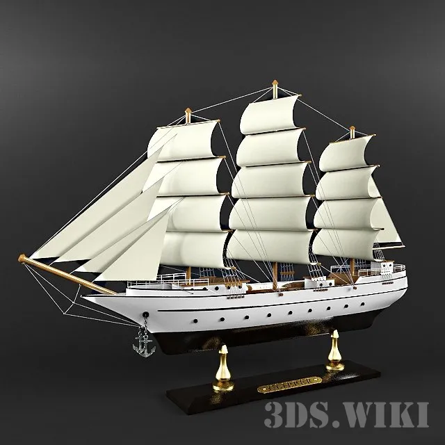 decoration – Sailboat on a stand 3D Model decoration – Sailboat on a stand 3D Model
