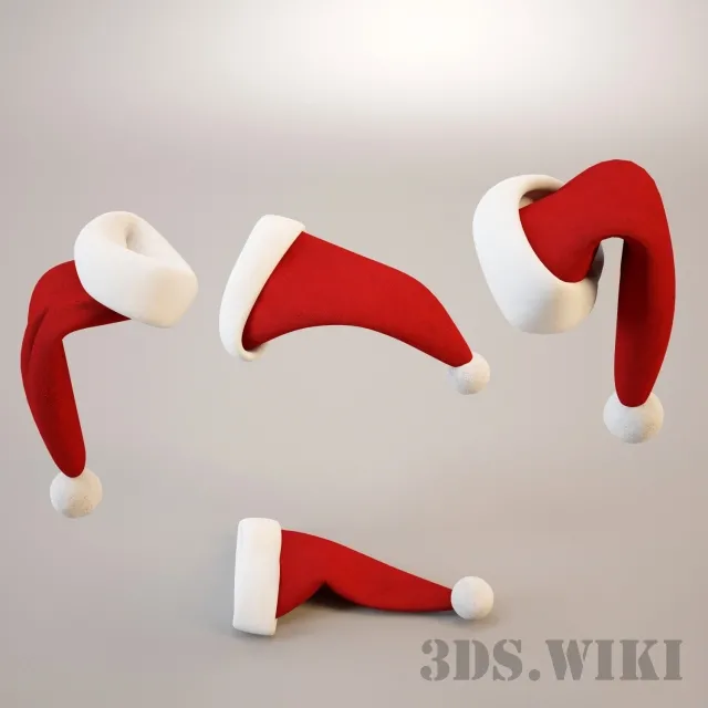 decoration – Santa Claus hats 3D Model