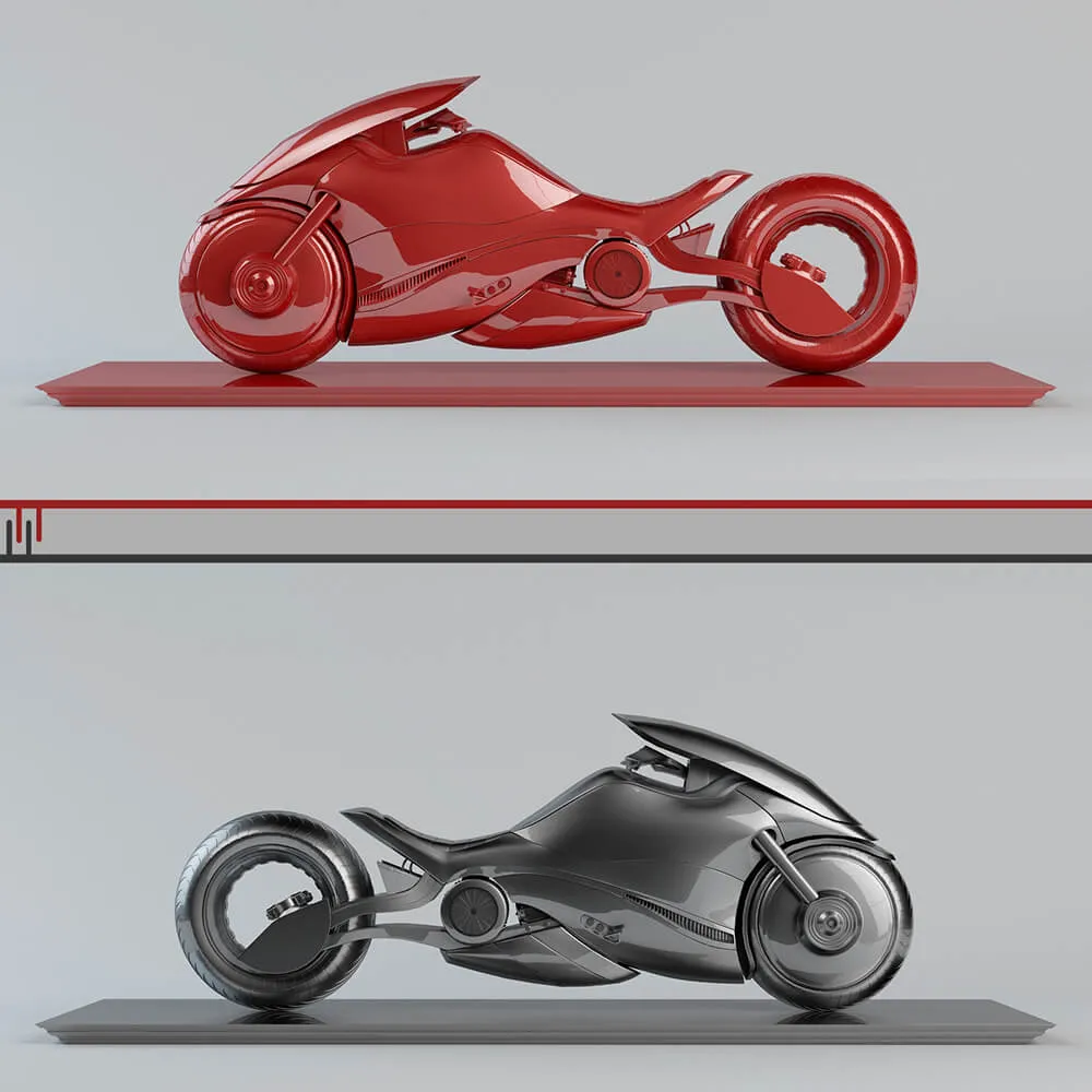 decoration – Sci-fi Bike Motorcycle 3D Model