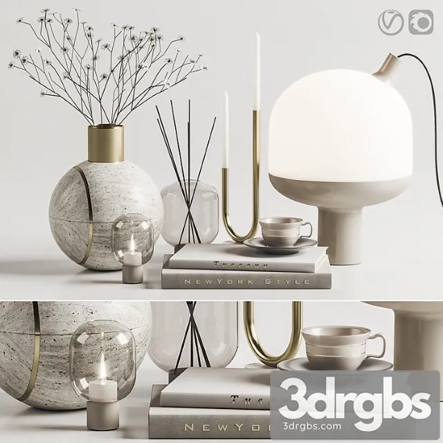 Decoration Set 001 Hauri Candleholder Arche Collection Curiosity Objects 3D Model Download