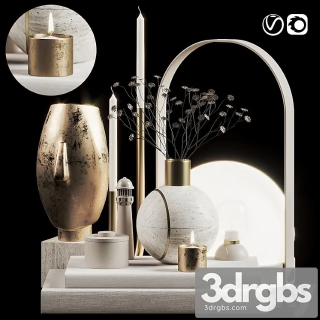 Decoration set 009 3D Model Download