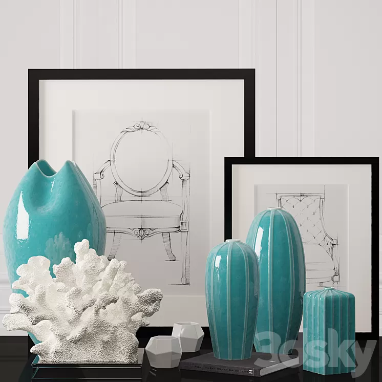 Decoration set 2 by Kelly Hoppen 3D Model