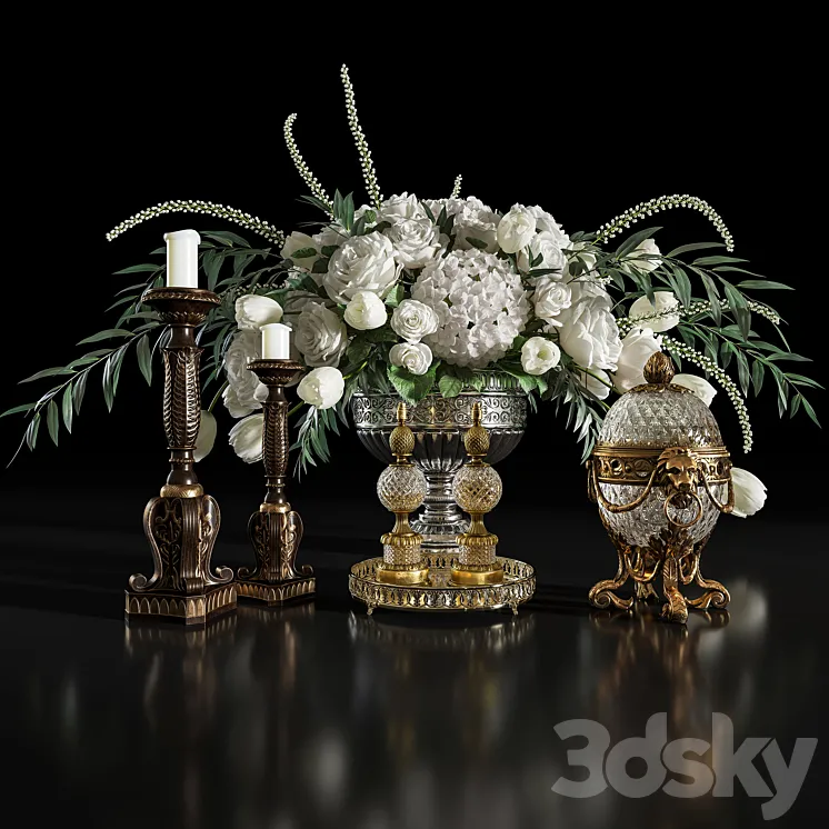 Decoration Set 28 Elegant and Antique. 3D Model Free Download Decoration Set 28 Elegant and Antique. 3D Model Free Download
