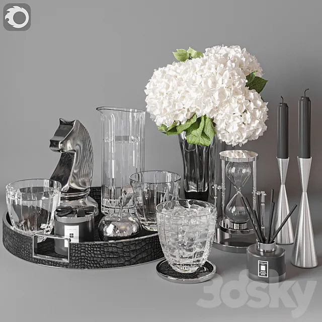 Decoration Set 36 – Chrome set 3DModel