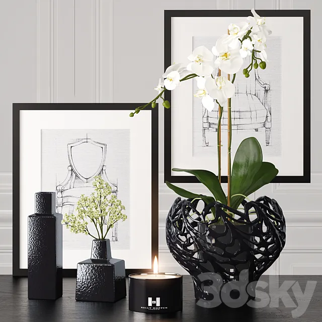 Decoration set 4 by Kelly Hoppen 3DModel Decoration set 4 by Kelly Hoppen 3DModel