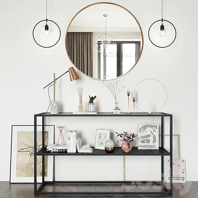 Decoration set fox 3D Model